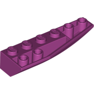 Lego kostka (kostička) 6x2 klín pravý zkosený invertovaný, purpurová (6185303)